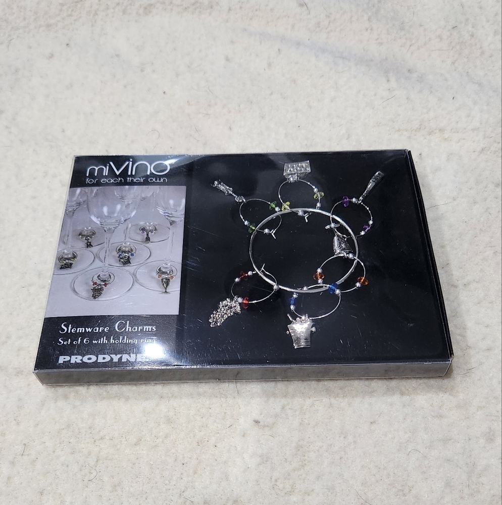 Silver Stemware Charms Set